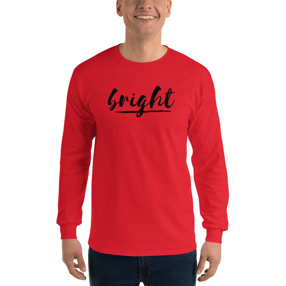 Bright Lower Logo Long Sleeve Tee in Black