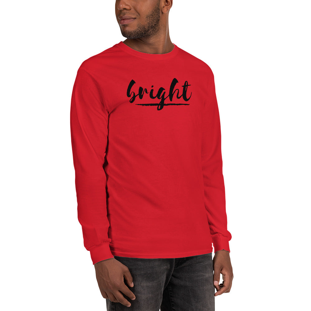 Bright Lower Logo Long Sleeve Tee in Black