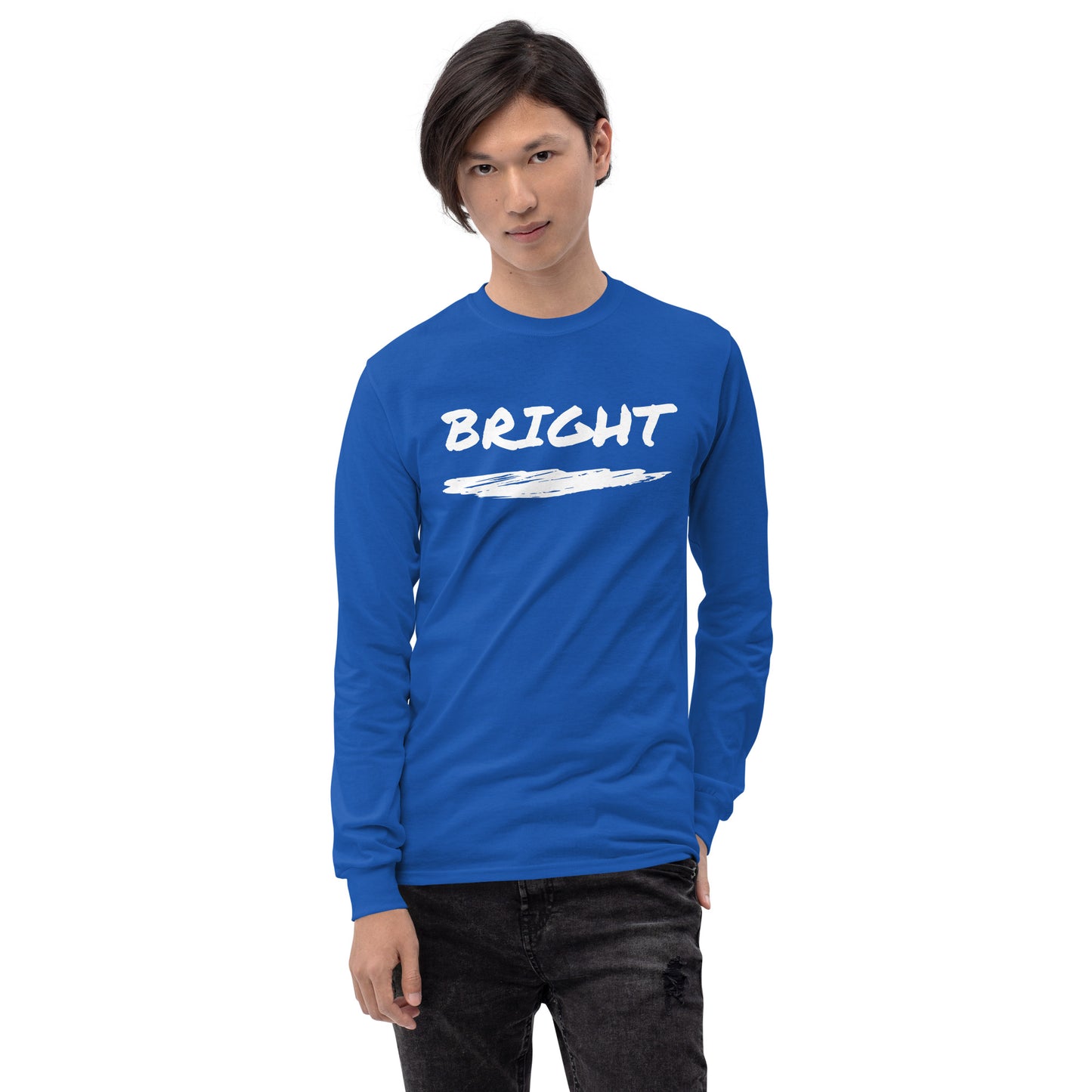 Bright Upper Logo Long Sleeve Tee in White