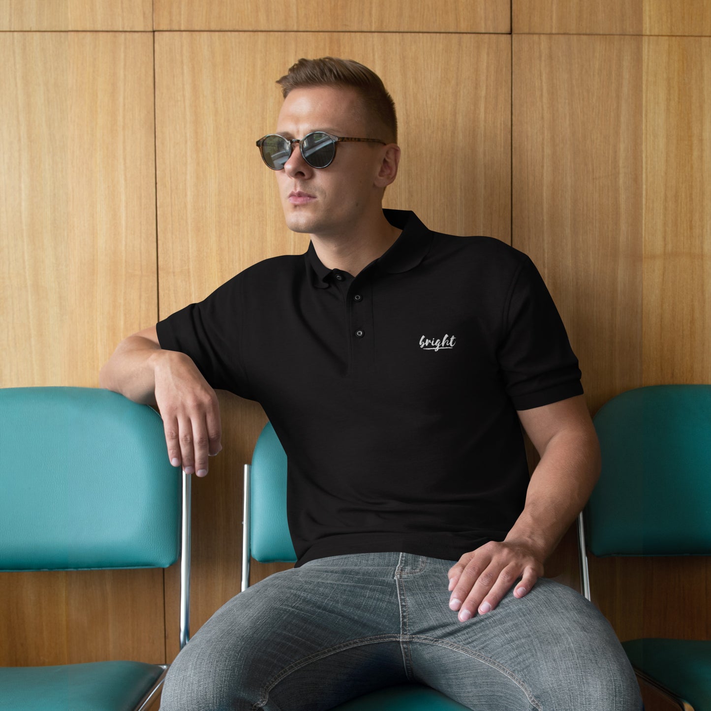 Bright Lower Logo Polo in White