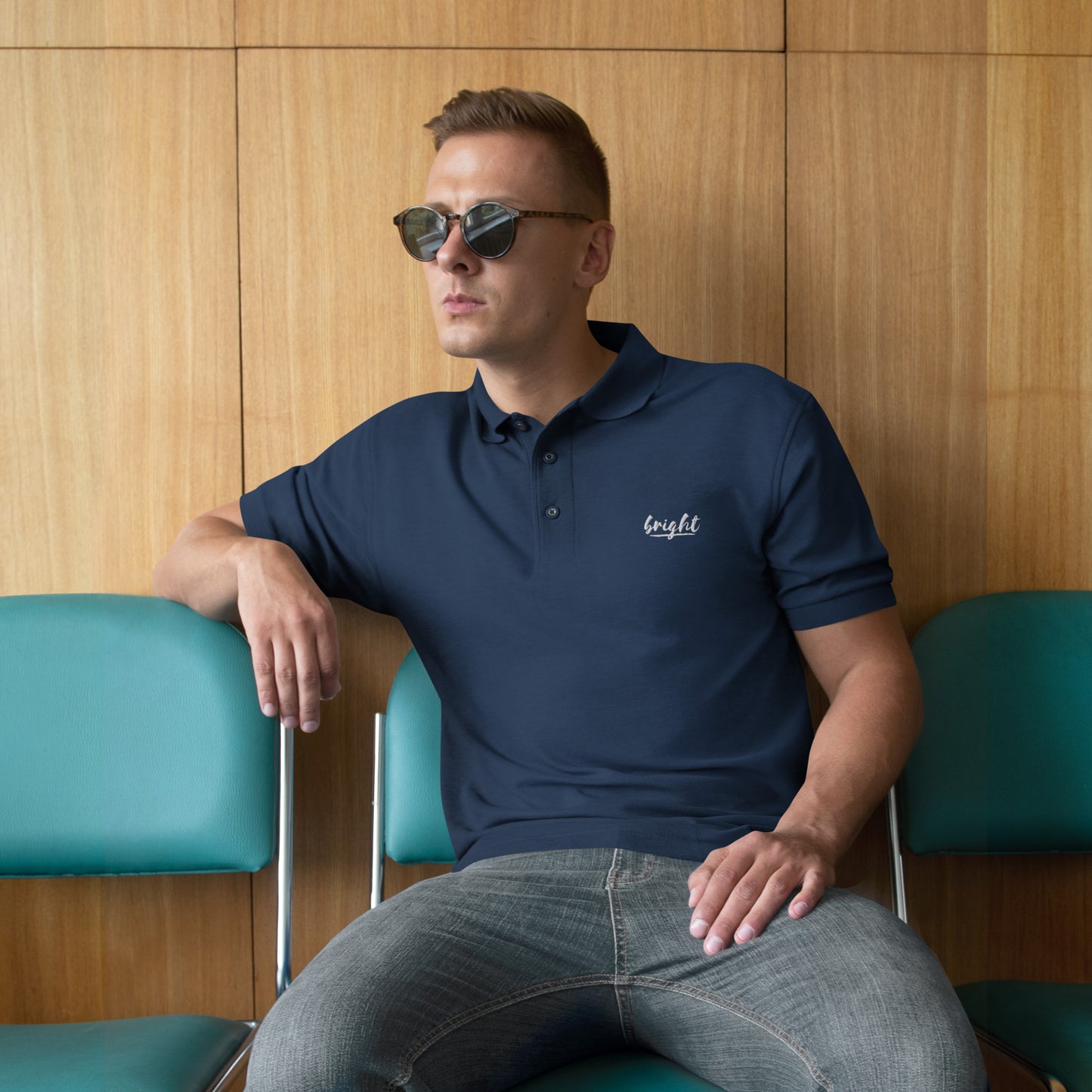 Bright Lower Logo Polo in White