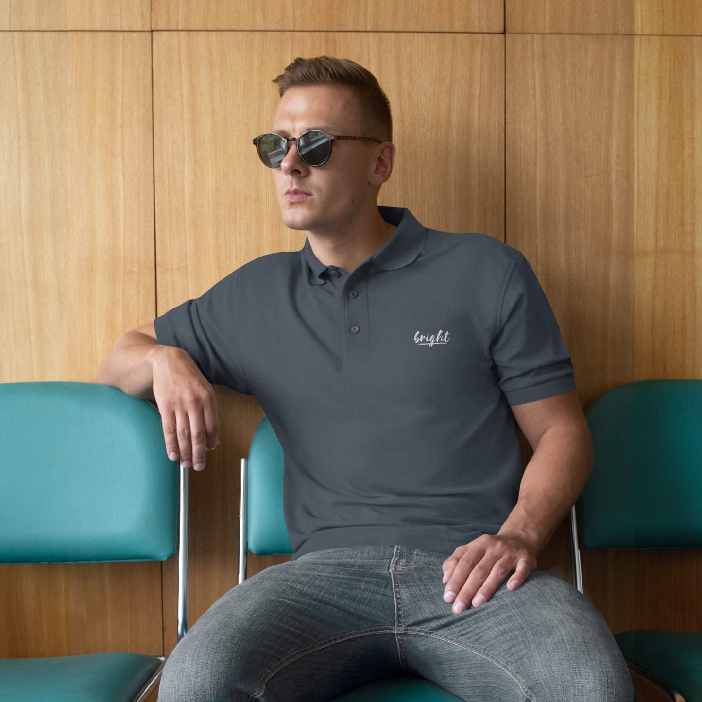 Bright Lower Logo Polo in White