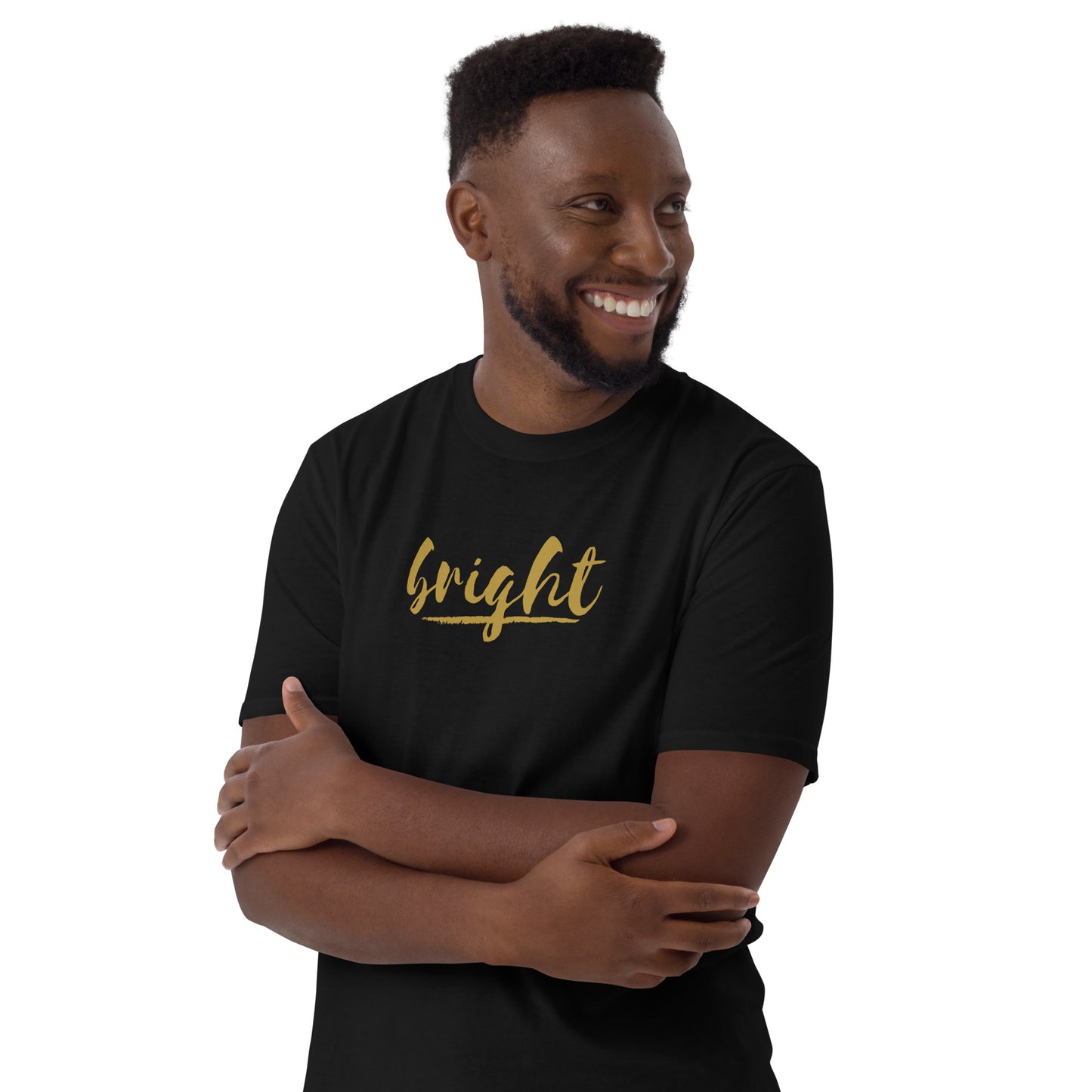 Bright Lower Logo Tee in Gold