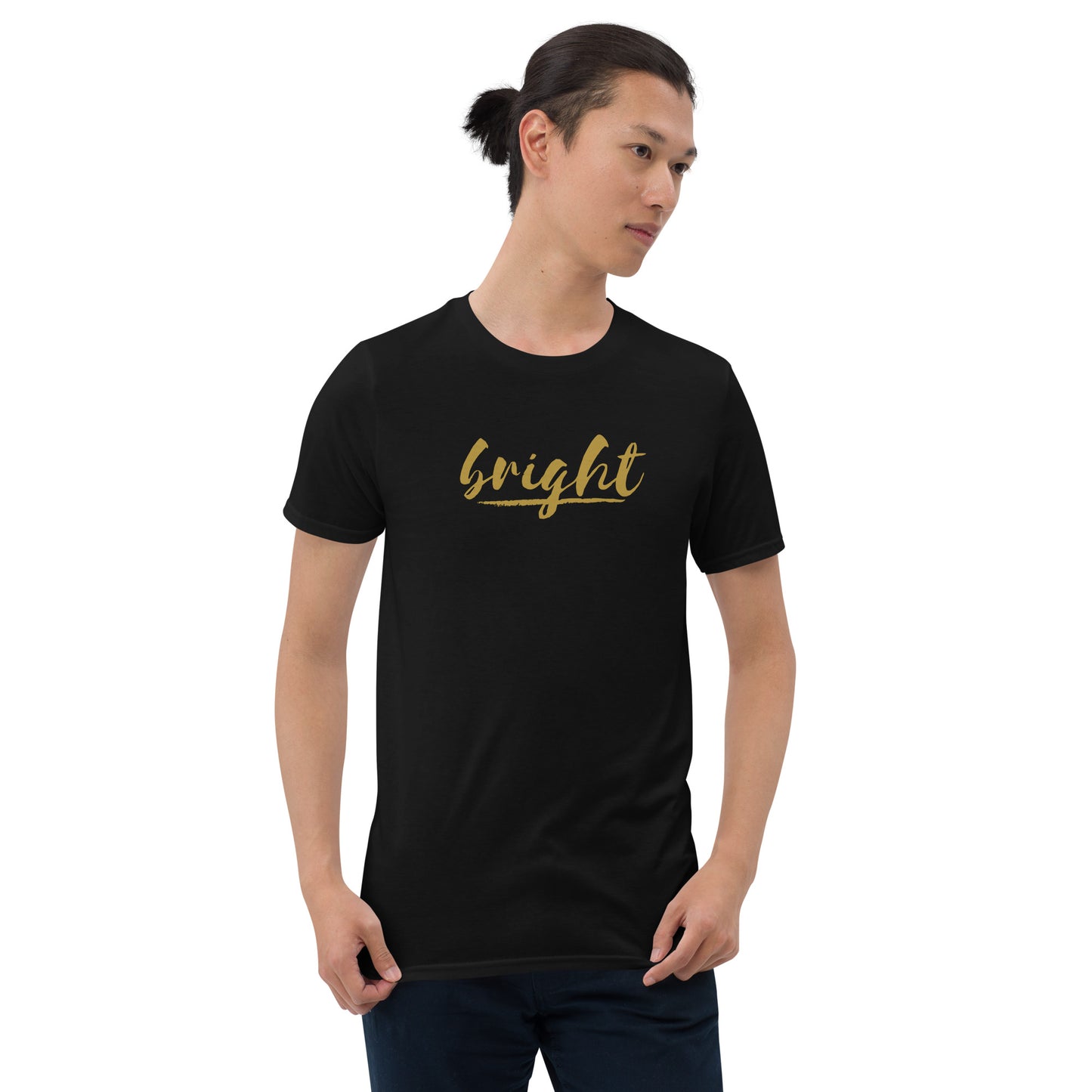 Bright Lower Logo Tee in Gold