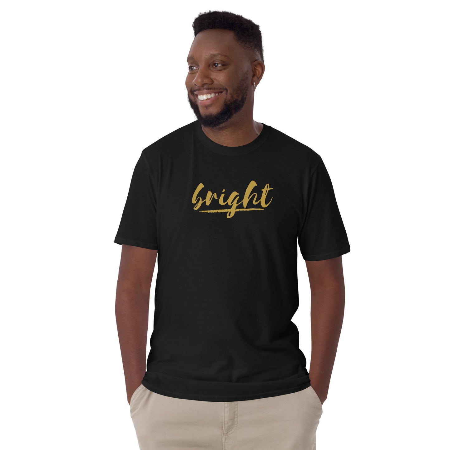Bright Lower Logo Tee in Gold