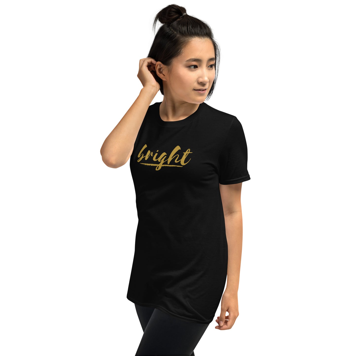 Bright Lower Logo Tee in Gold