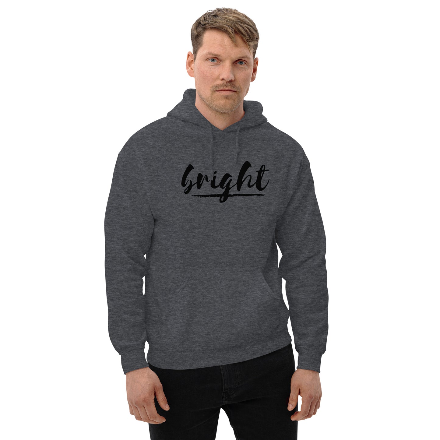 Bright Lower Logo Hoodie in Black