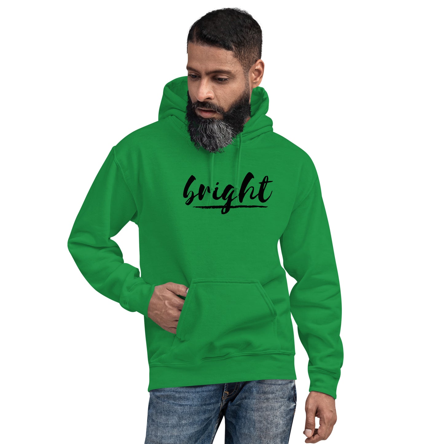 Bright Lower Logo Hoodie in Black