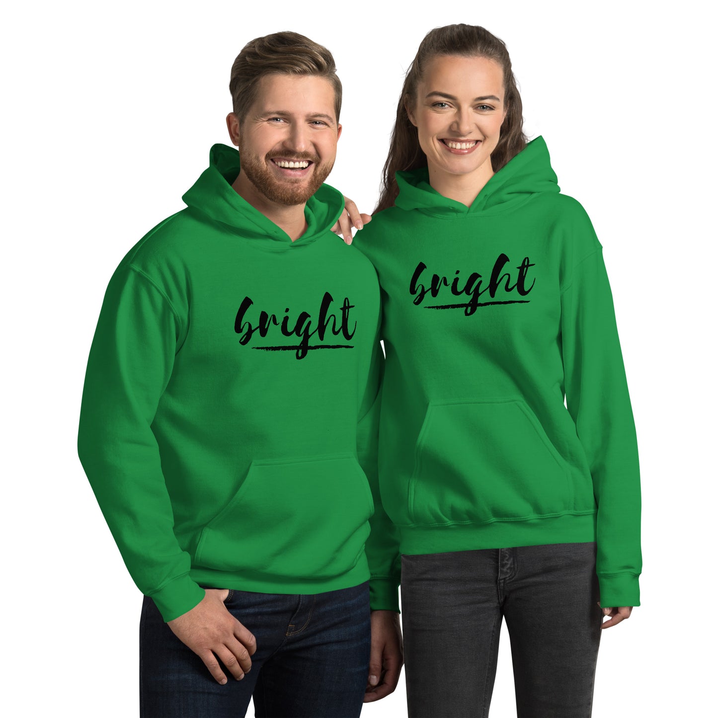 Bright Lower Logo Hoodie in Black