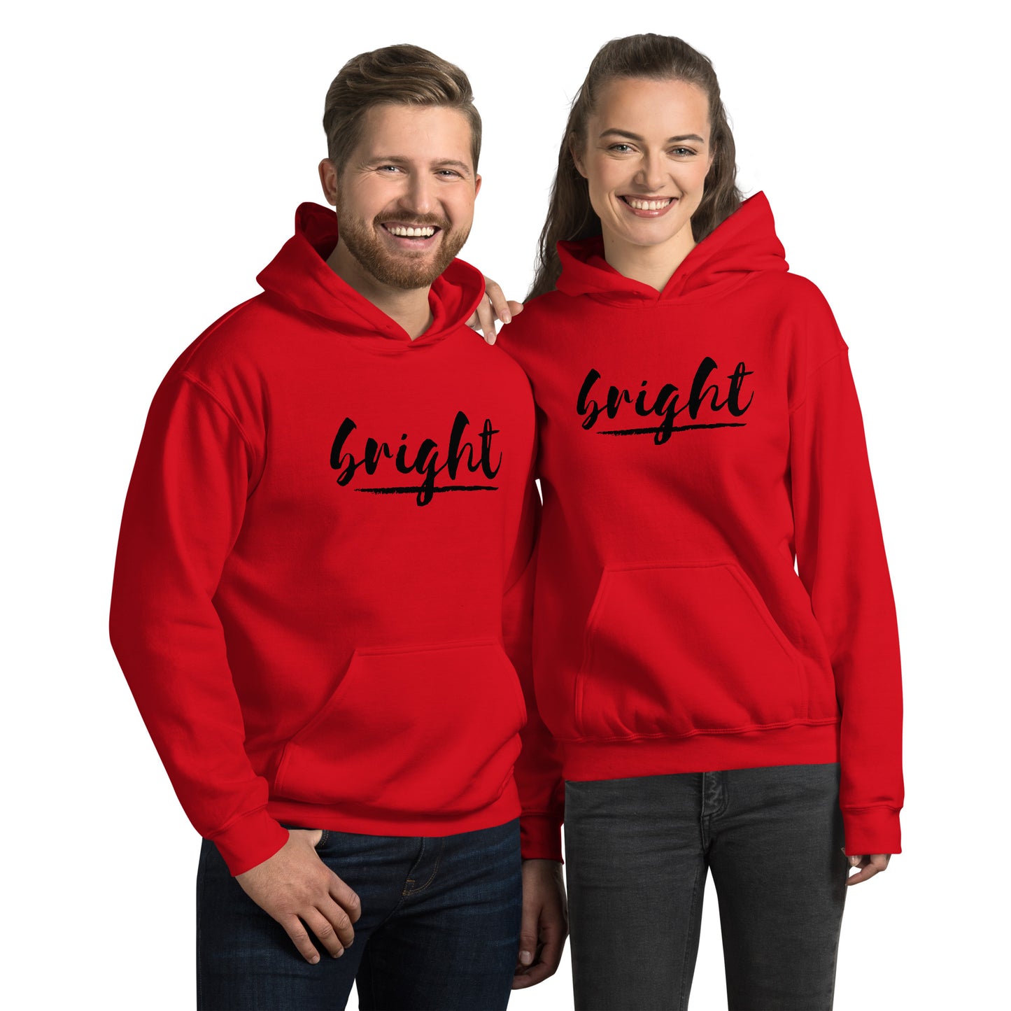Bright Lower Logo Hoodie in Black