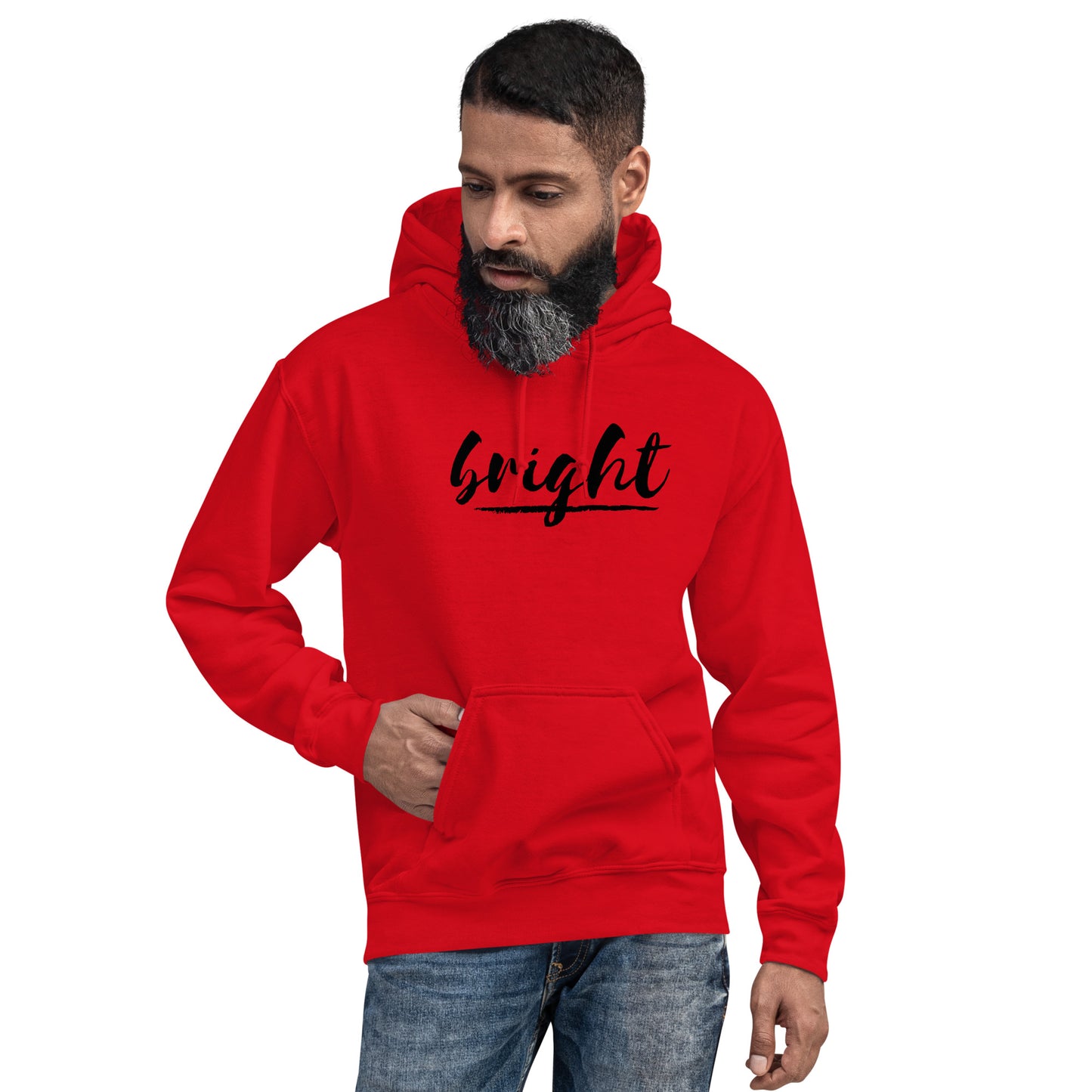 Bright Lower Logo Hoodie in Black