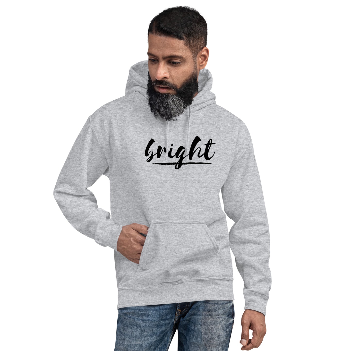 Bright Lower Logo Hoodie in Black