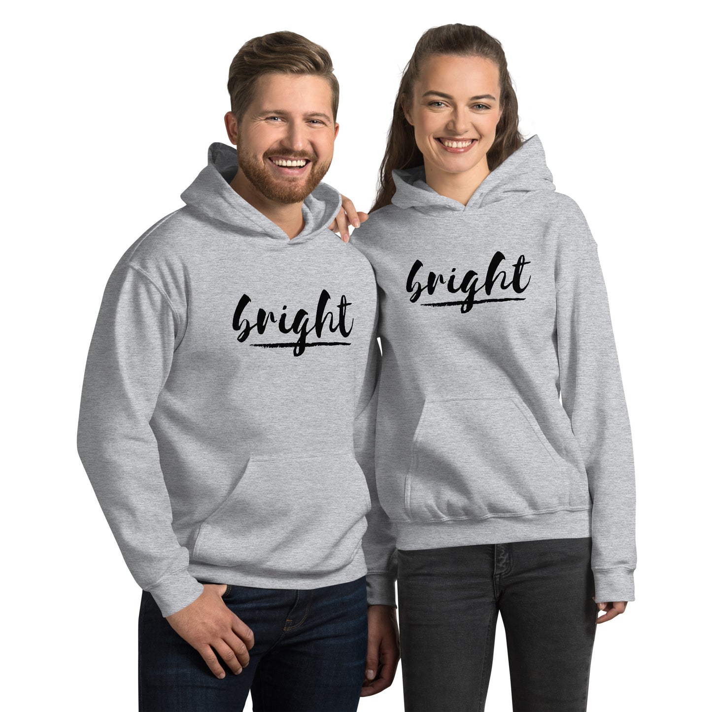 Bright Lower Logo Hoodie in Black
