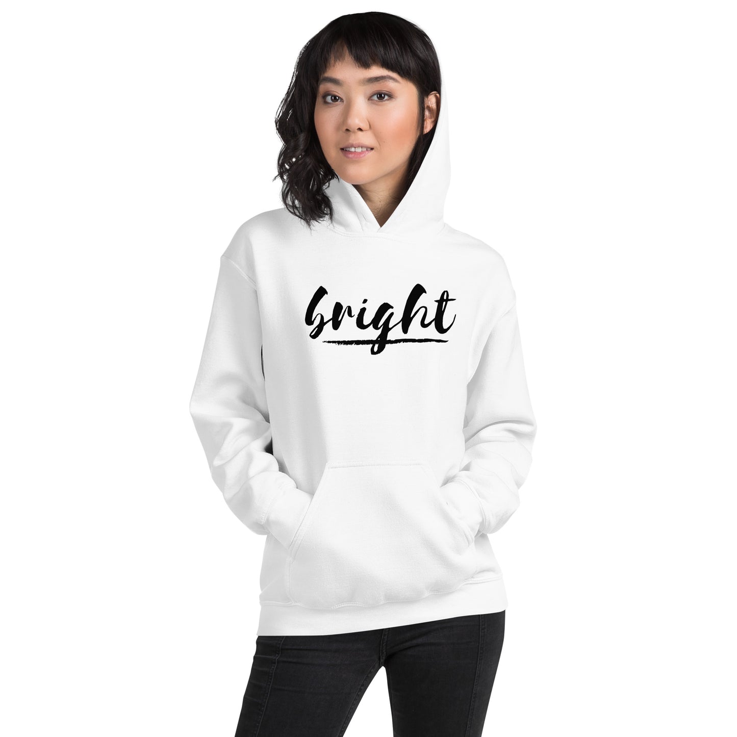 Bright Lower Logo Hoodie in Black