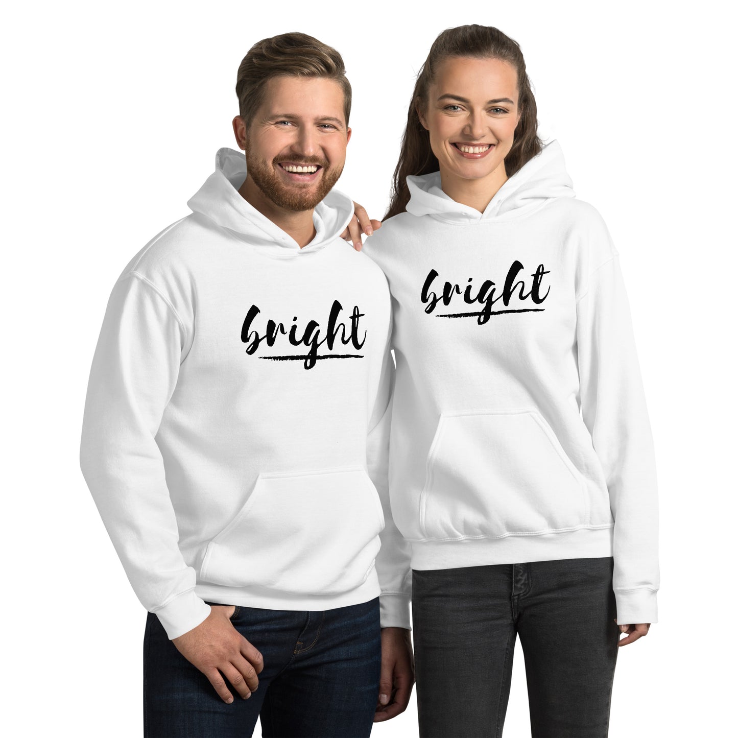Bright Lower Logo Hoodie in Black