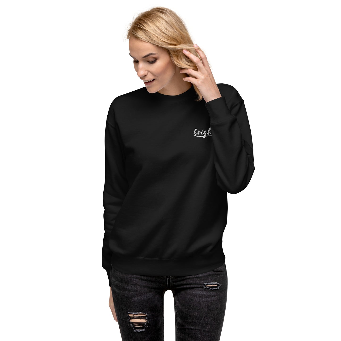 Bright Lower Logo Sweatshirt in White