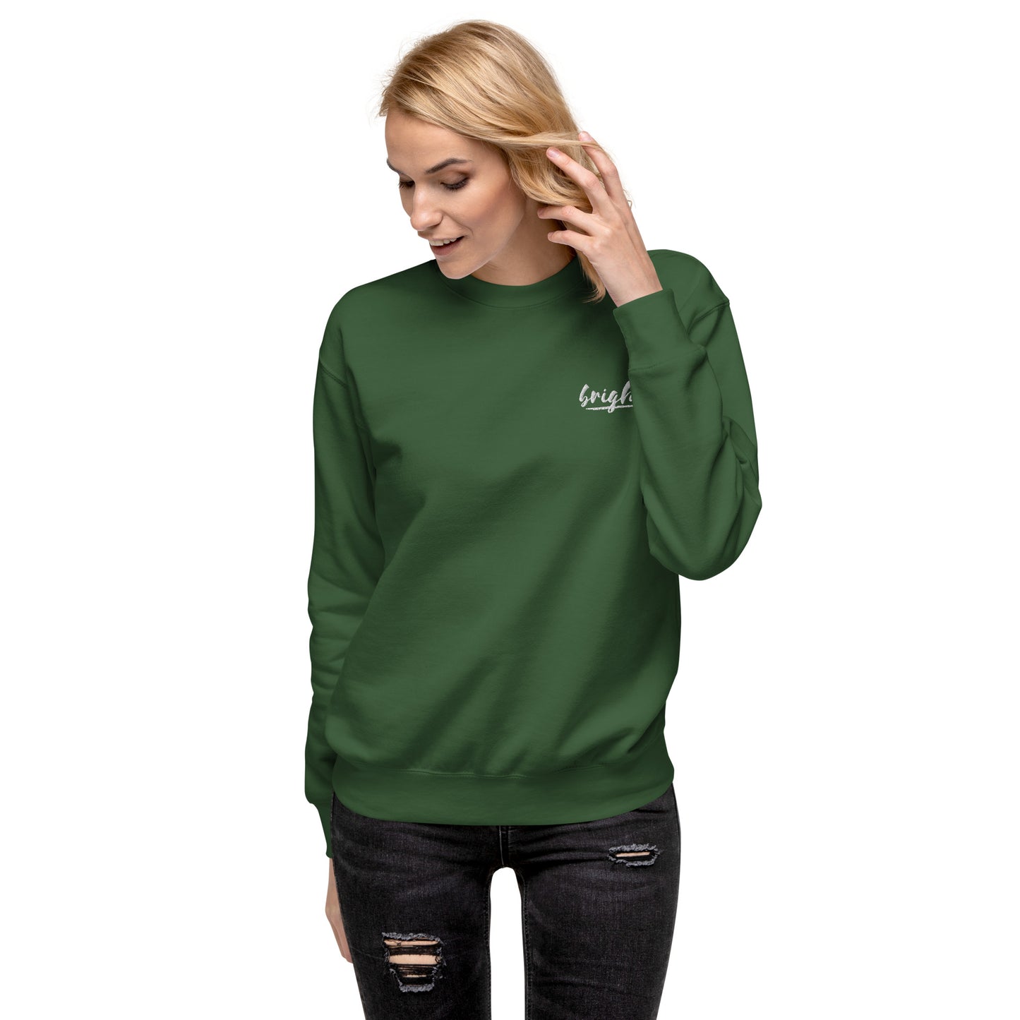 Bright Lower Logo Sweatshirt in White