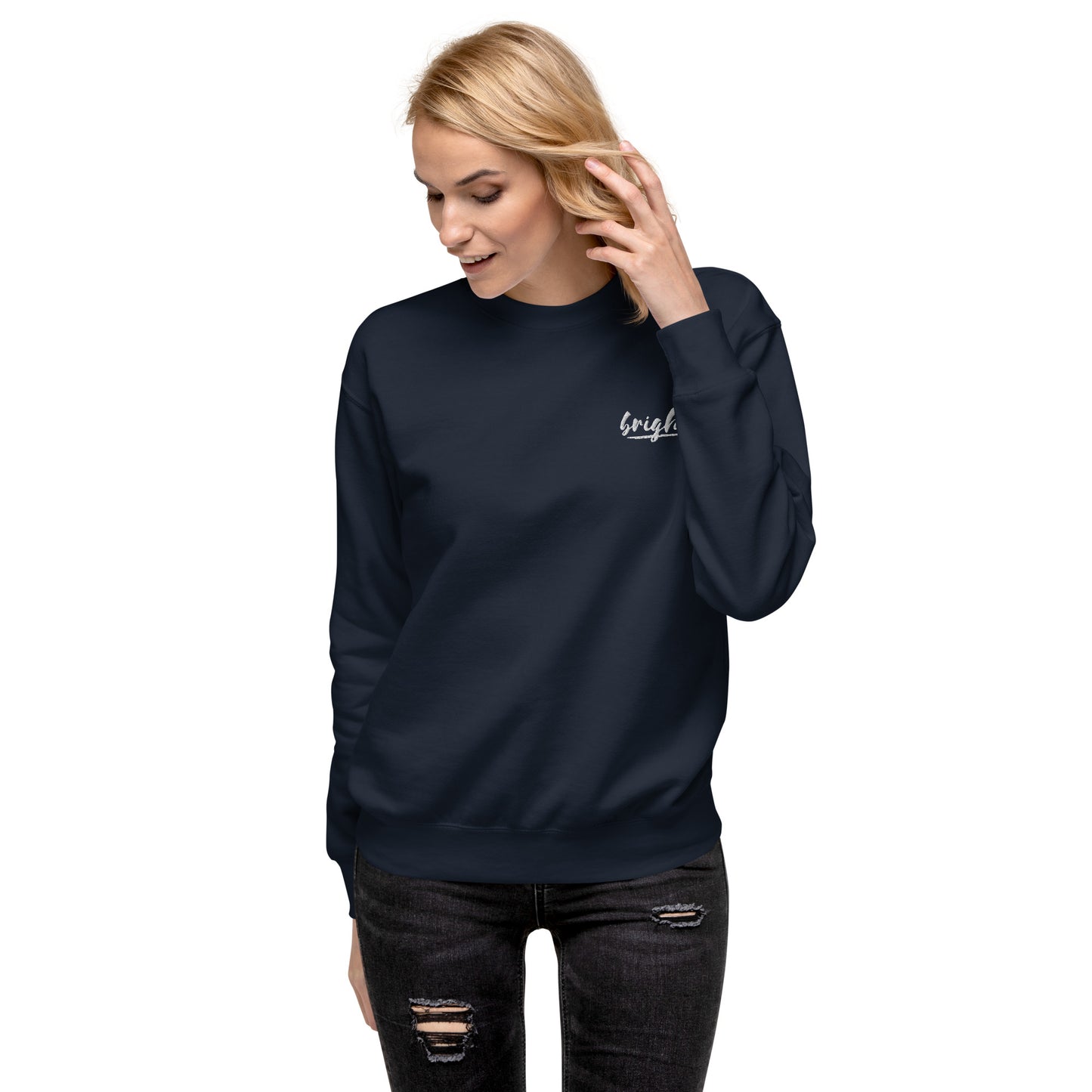 Bright Lower Logo Sweatshirt in White