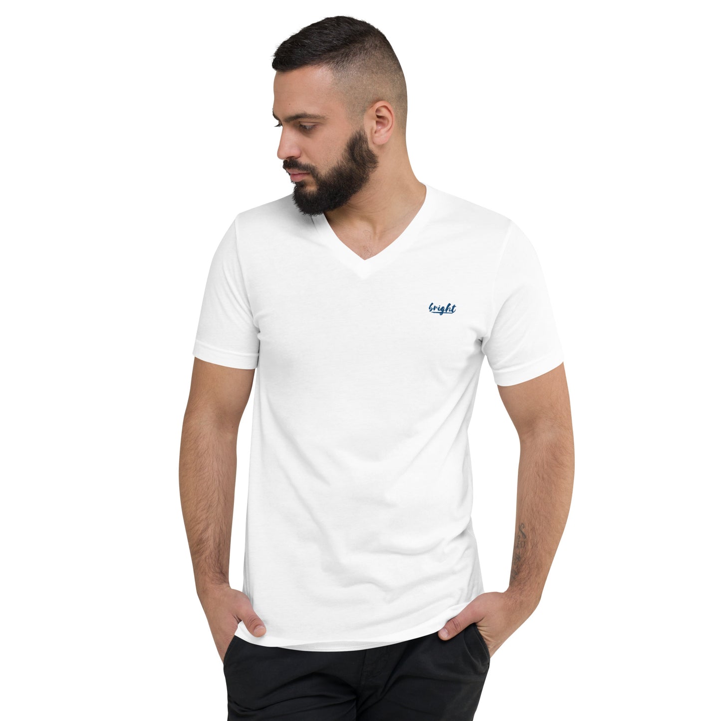 Bright Lower Logo V Neck in Blue