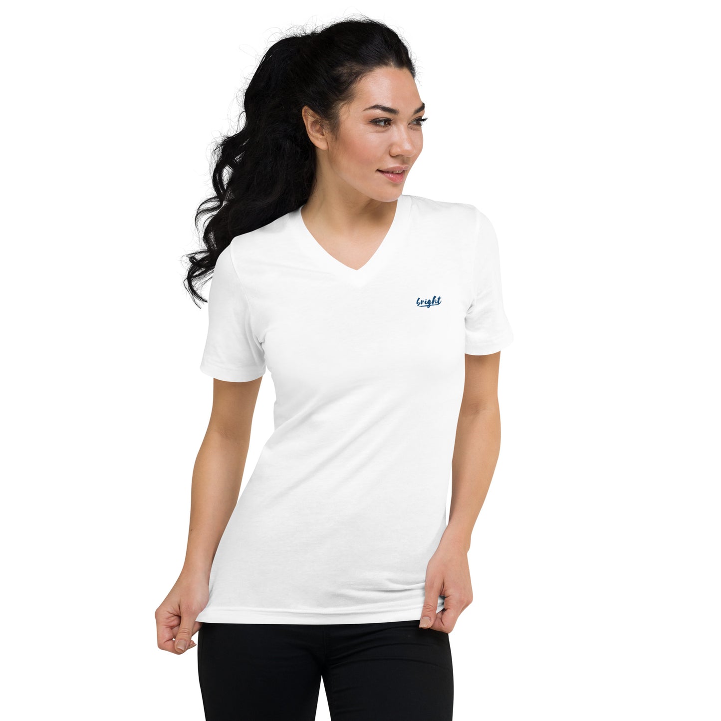 Bright Lower Logo V Neck in Blue