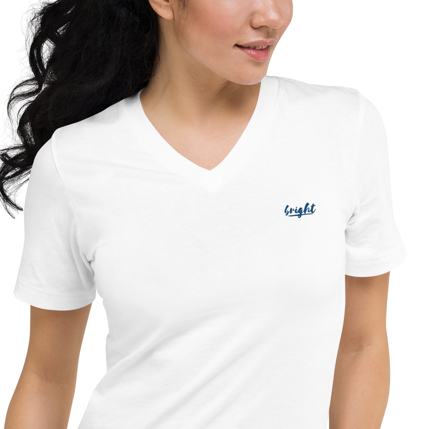 Bright Lower Logo V Neck in Blue