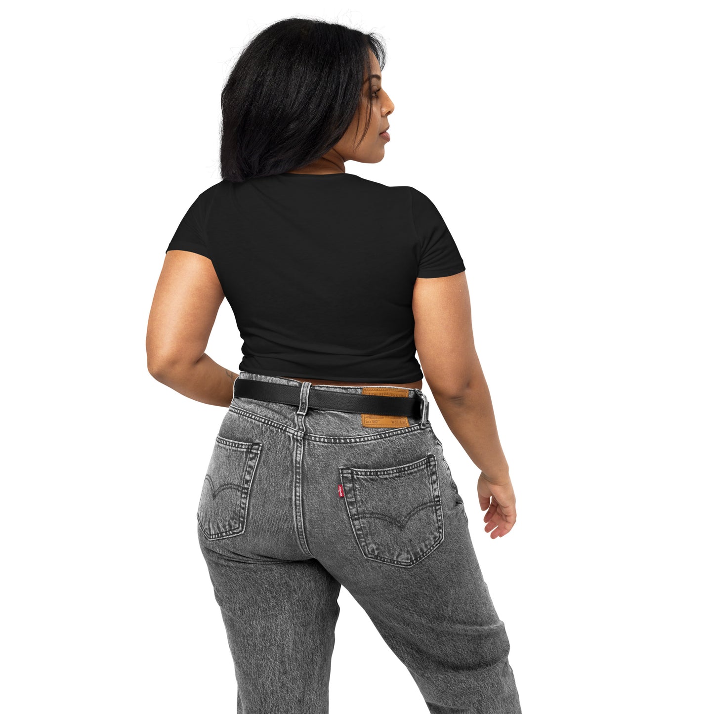 Bright Lower Logo Slim Fit Cropped Tee