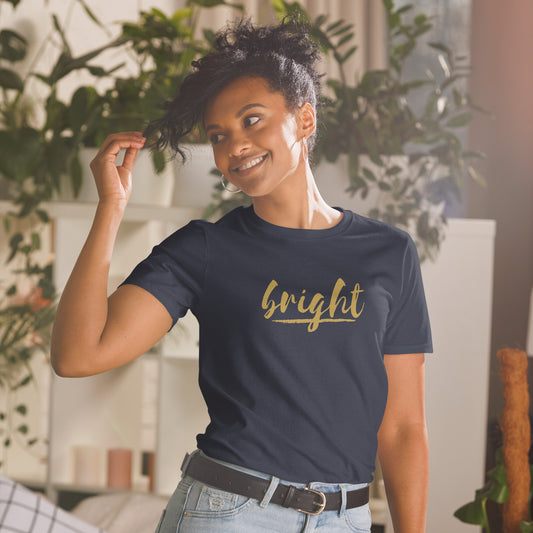 Bright Lower Logo Tee in Gold