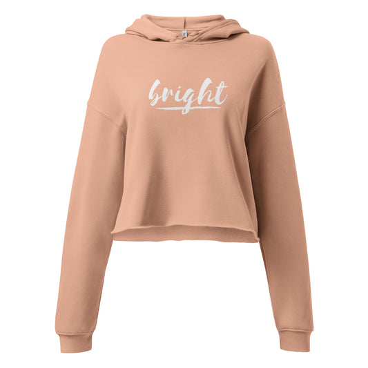 Spring_Bright Lower Logo Cropped Hoodie in White